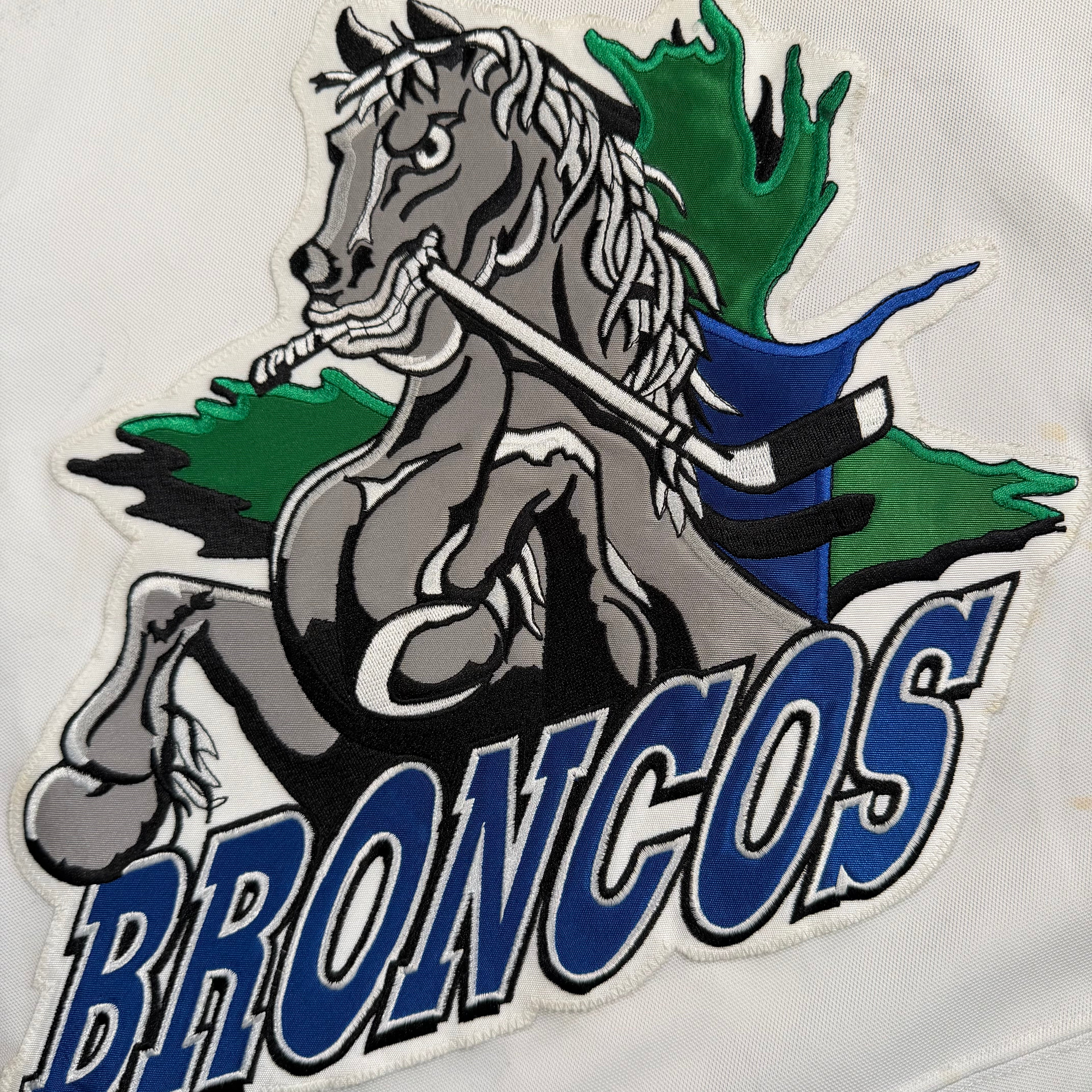 Myles Rumsey Swift Current Broncos Game Worn Reebok WHL Jersey