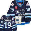Nikita Chibrikov Manitoba Moose 2023/24 Game Worn CCM AHL Jersey COA