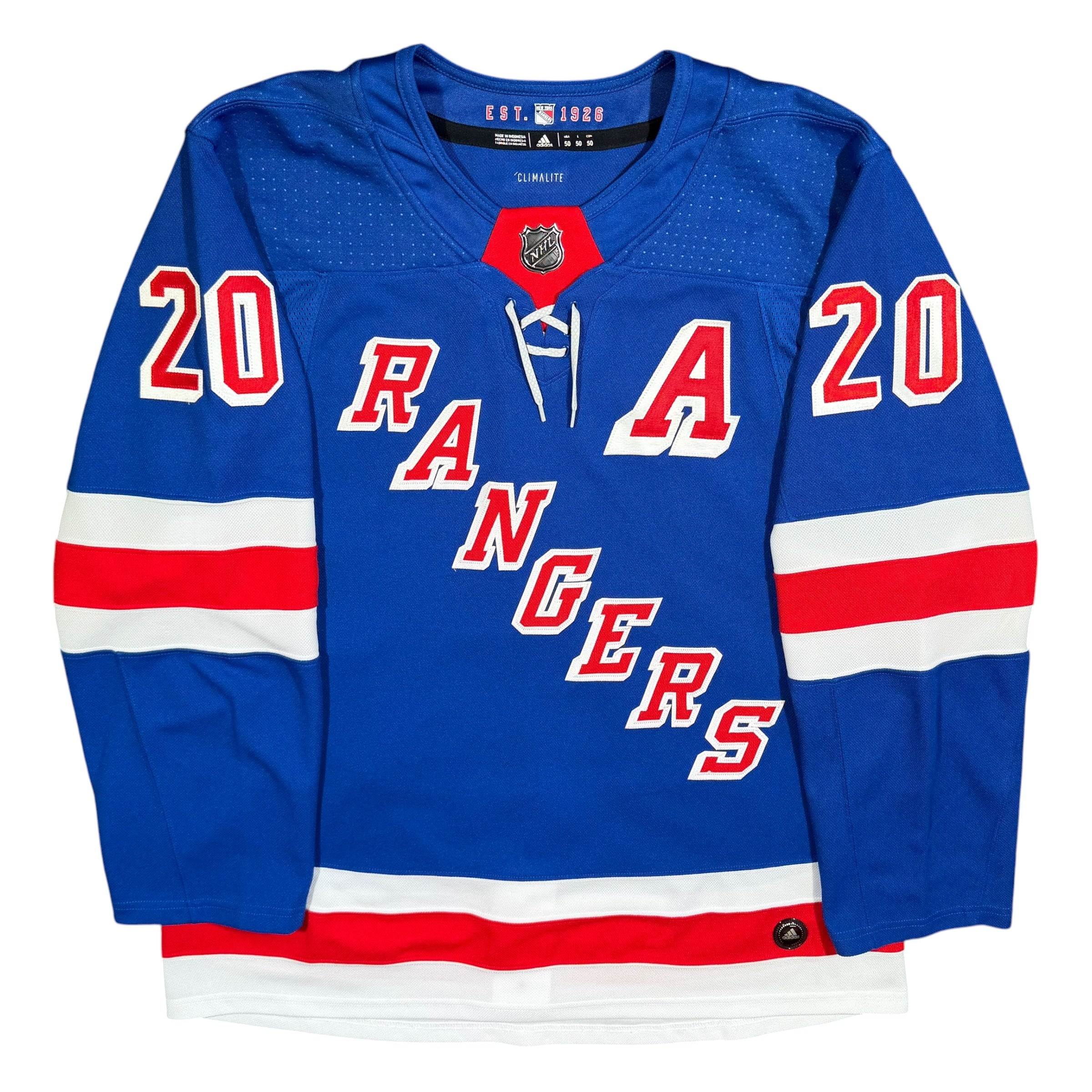 Chris Krieder New York Rangers Adidas NHL Jersey - 50/Medium