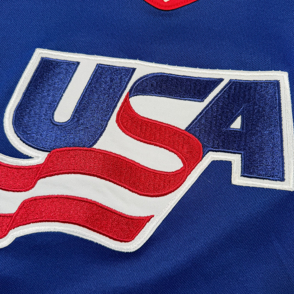 Brian Leetch 1988 Team USA Vintage CCM Olympic Hockey Jersey - Large