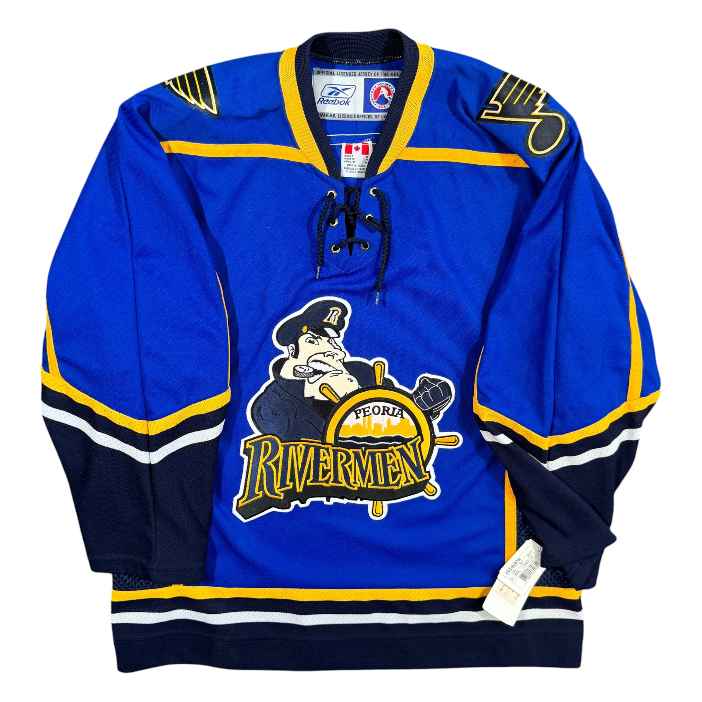 Peoria Rivermen Vintage Reebok AHL Hockey Jersey - Medium