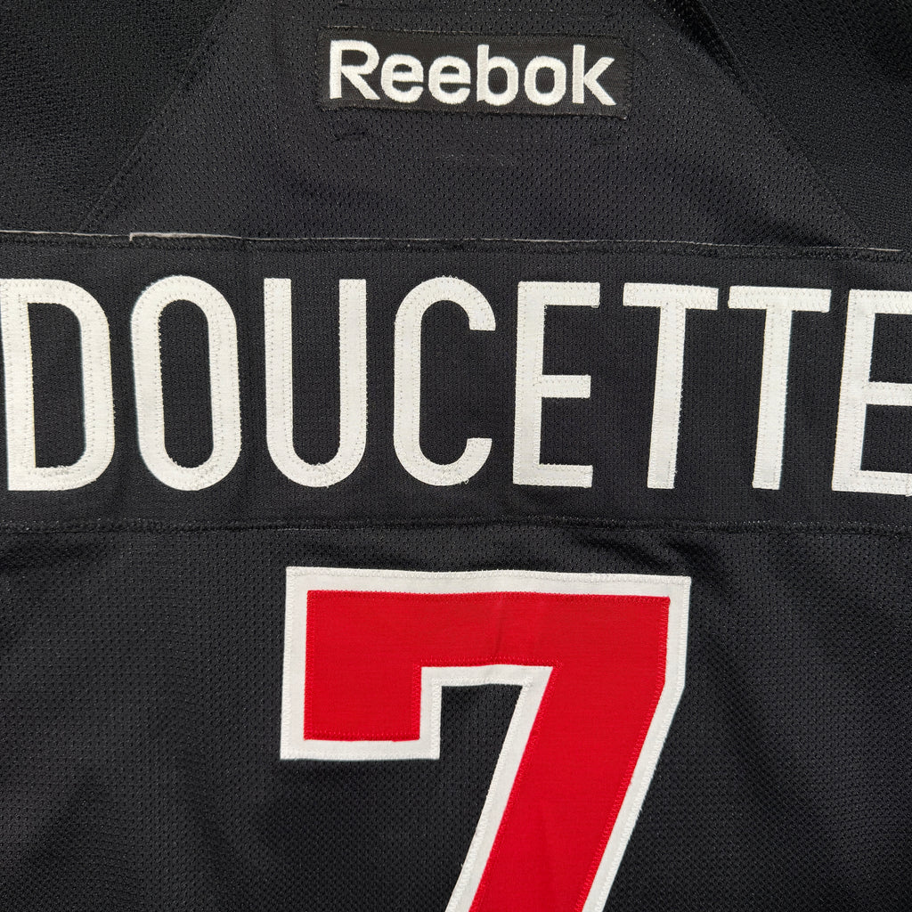Braiden Doucette Moose Jaw Warriors Game Worn Reebok WHL Jersey - 56/XXL