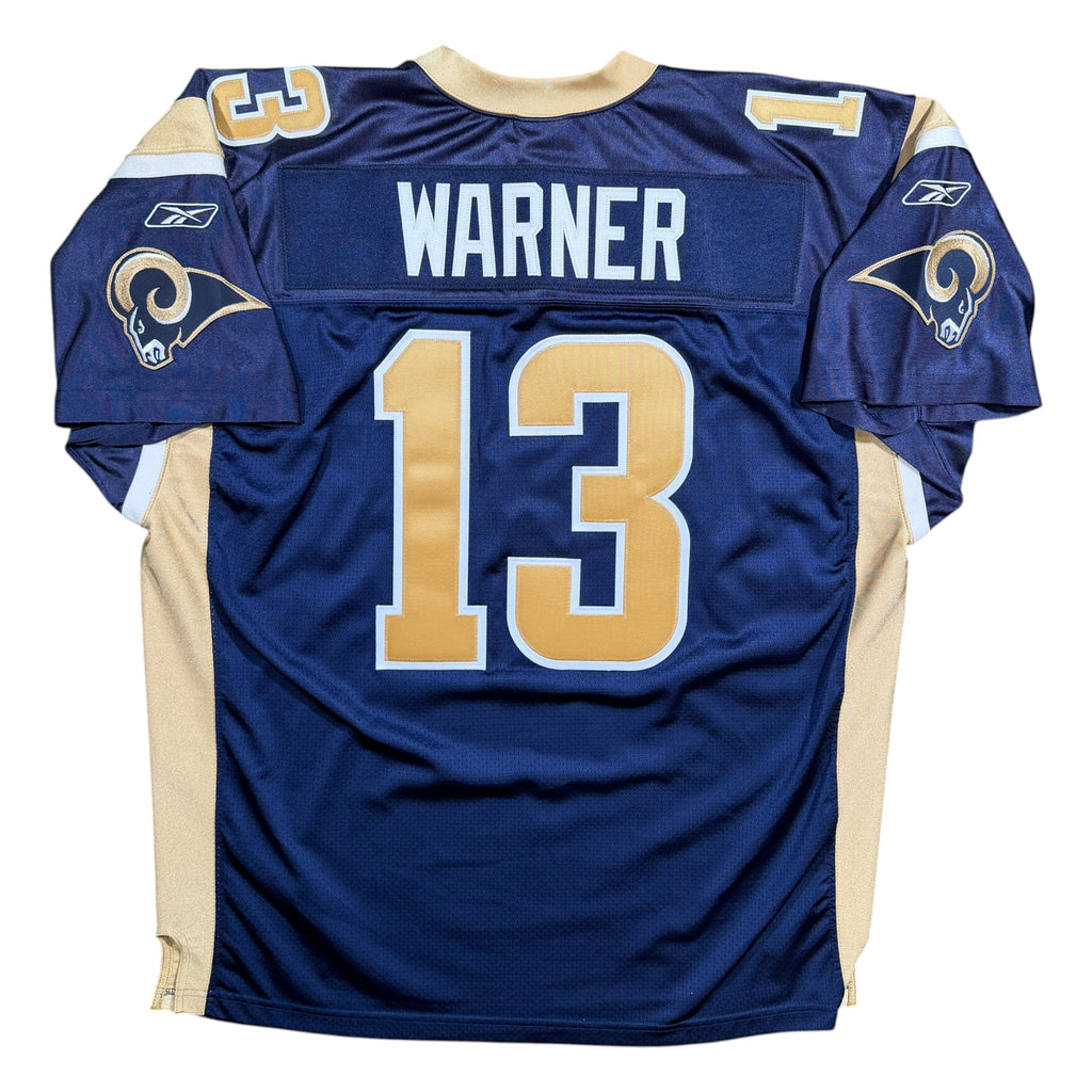 Kurt Warner St. Louis Rams Vintage Authentic Reebok Helmet Tag NFL Jersey - 56/3XL
