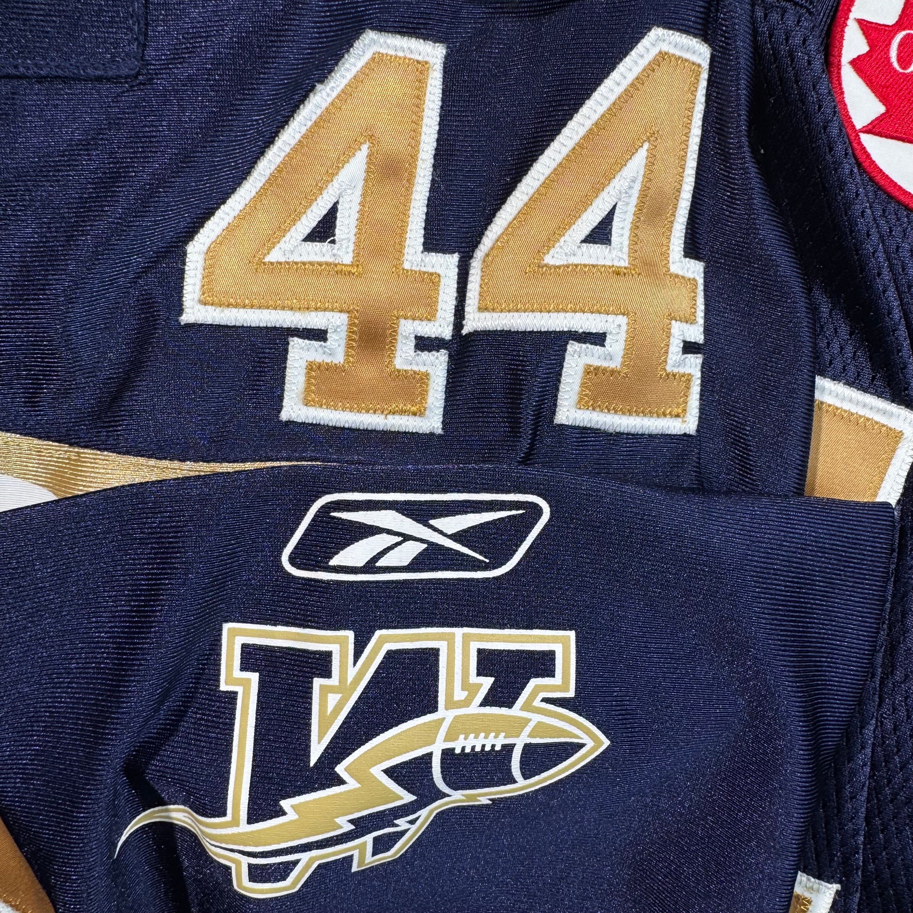 Tom Canada Winnipeg Blue Bombers Vintage Reebok CFL Jersey Size XXL