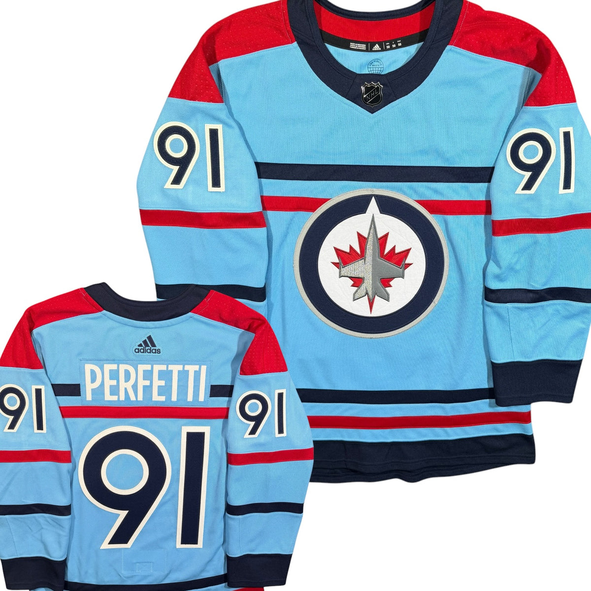 Cole Perfetti Winnipeg Jets RCAF Adidas NHL Jersey - 50/Medium