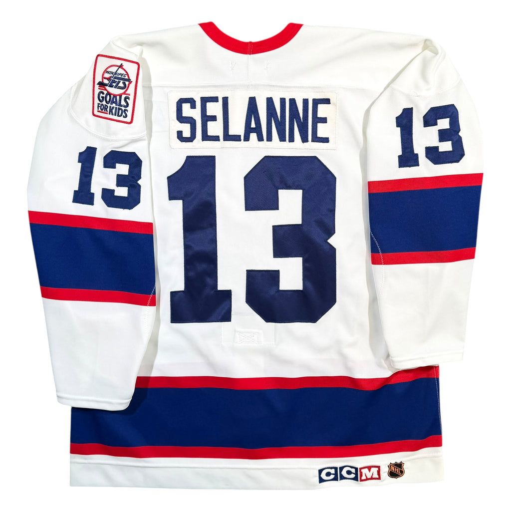 Teemu Selanne Winnipeg Jets Vintage Authentic CCM MIC NHL Jersey - 52/Large