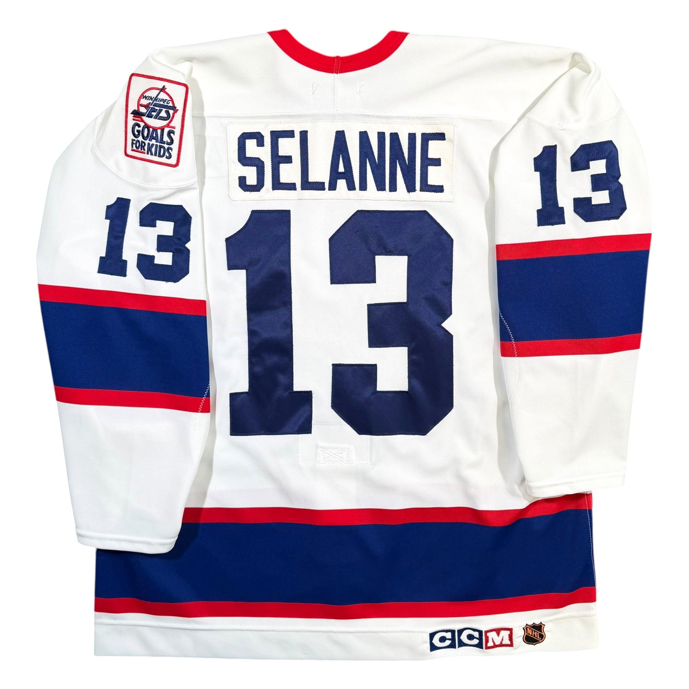 Teemu Selanne Winnipeg Jets Vintage Authentic CCM MIC NHL Jersey - 52/Large