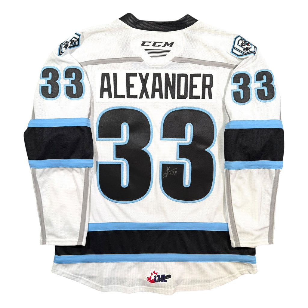 Gage Alexander Winnipeg Ice Signed WHL CCM Jersey - XL