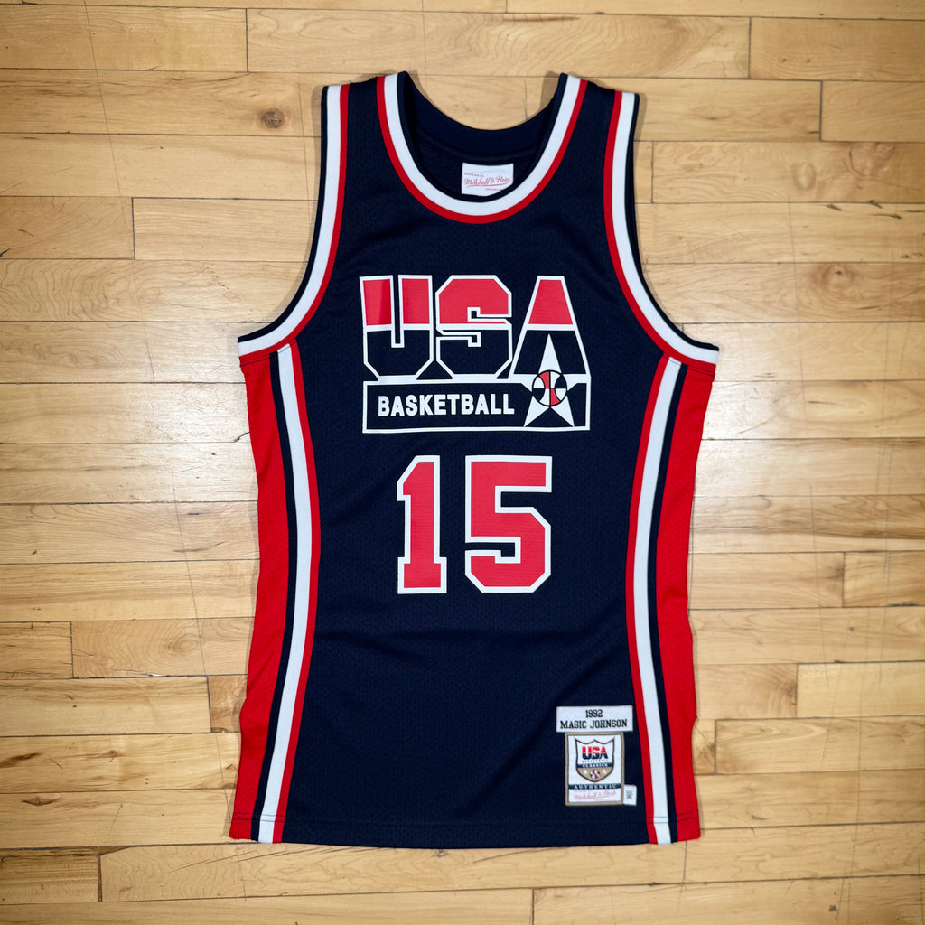 Magic Johnson Team USA 1992 Mitchell & Ness Authentic NBA Jersey Size 36 Small