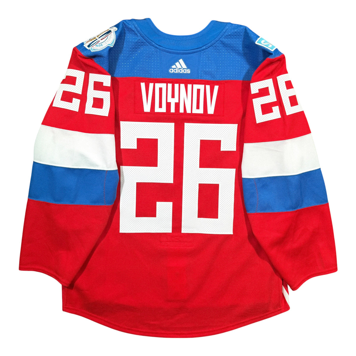 Slava Voynov Team Russia 2016 WCOH Authentic Adidas MIC Jersey - 56/XXL