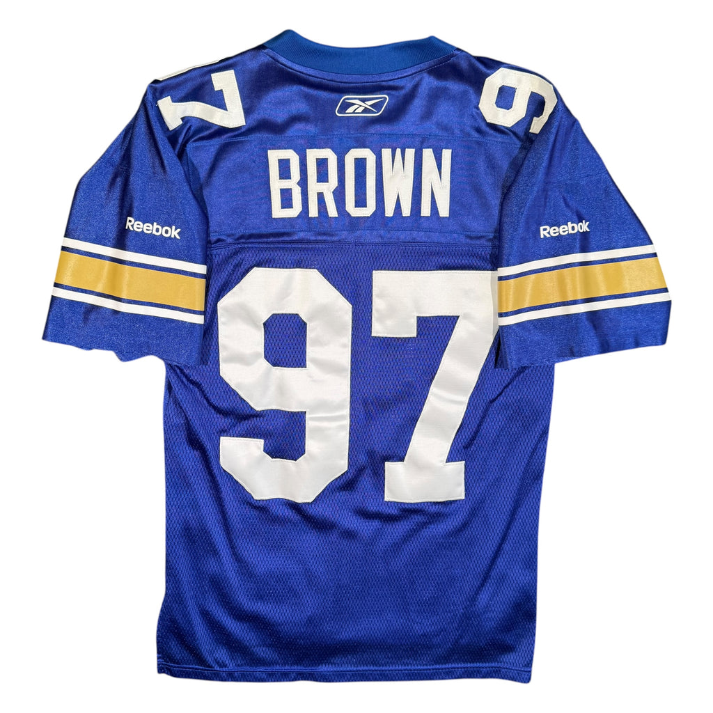 Doug Brown Winnipeg Blue Bombers Vintage 70’s Throwback CFL Reebok Jersey - Small