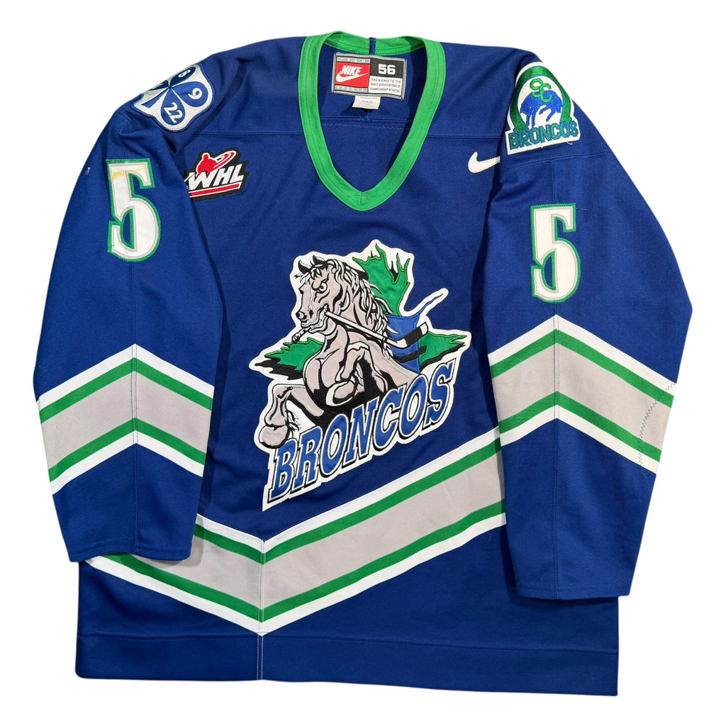 Myles Rumsey Swift Current Broncos Game Worn Nike WHL Jersey