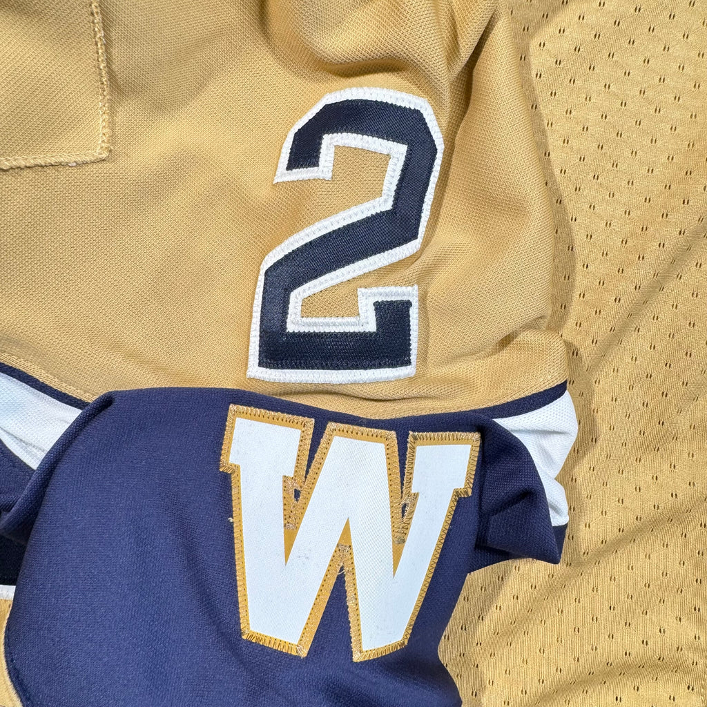 Jovon Johnson Winnipeg Blue Bombers Signed Reebok CFL Jersey Size Large