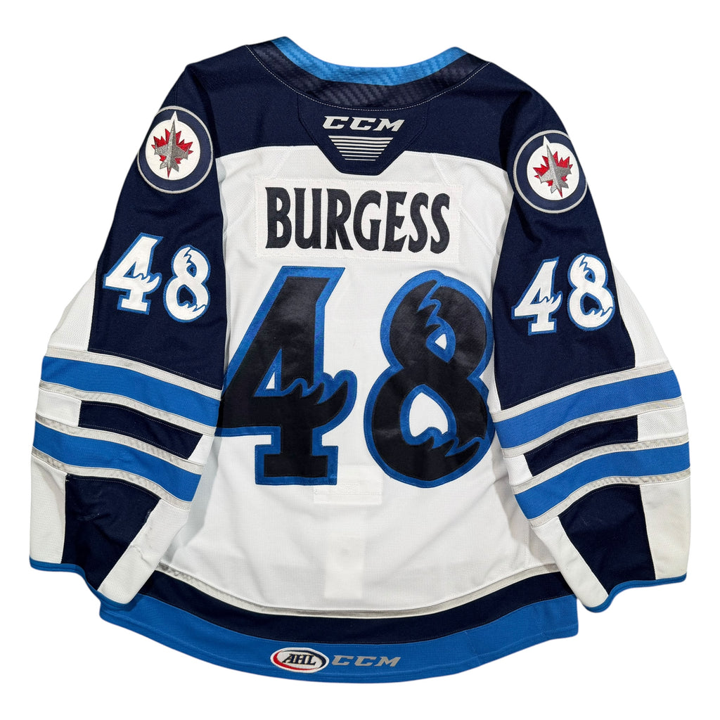 Todd Burgess Manitoba Moose 2021/22 Game Worn AHL CCM Jersey COA