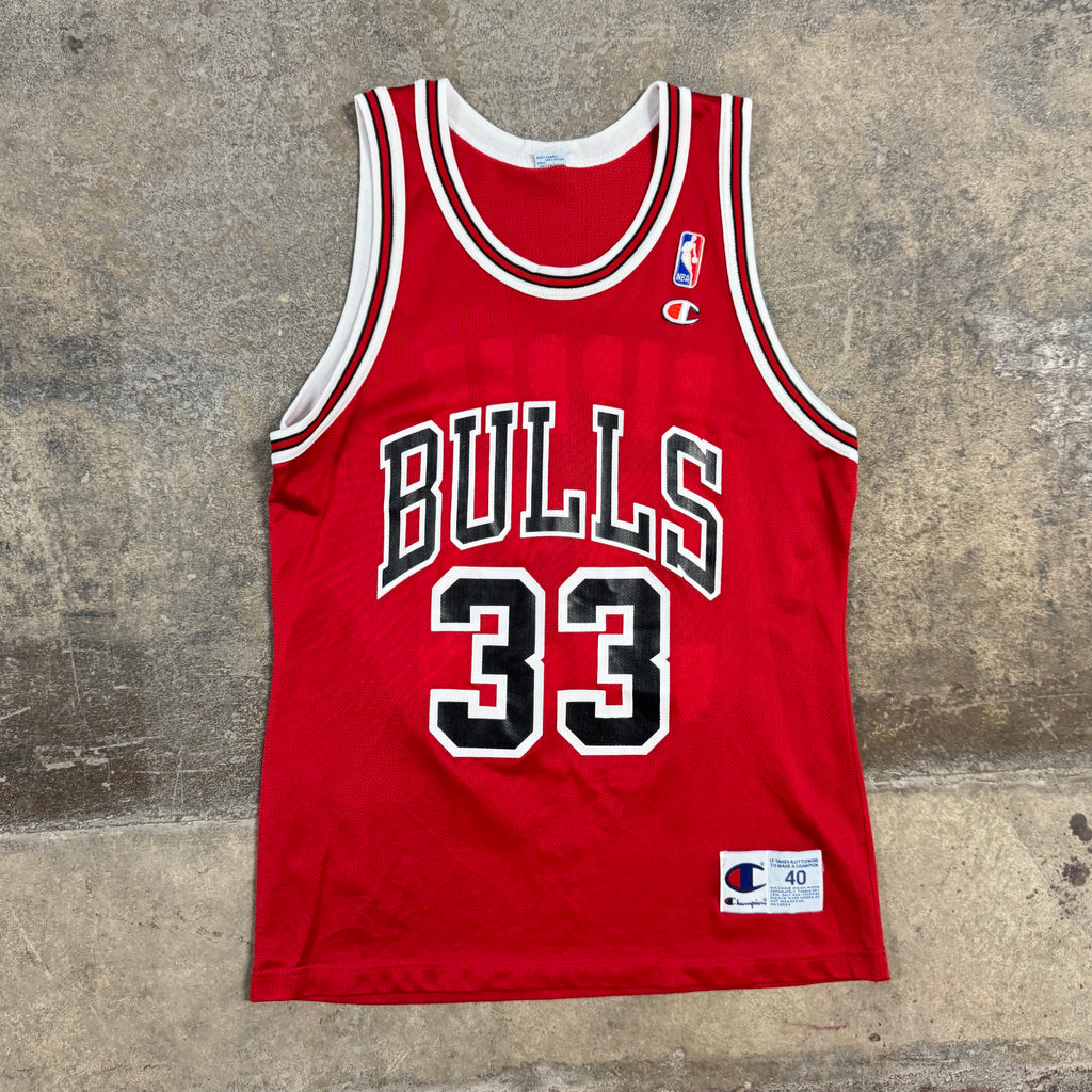 Scottie Pippen Chicago Bulls Vintage Champion NBA Jersey Size 40 Medium
