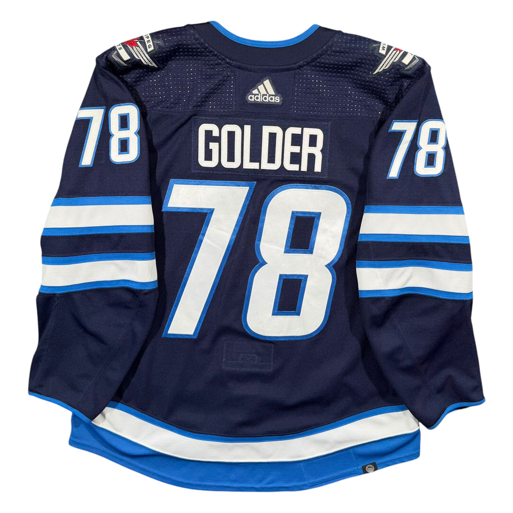 Carson Golder Winnipeg Jets 2023/24 Pre Season Game Worn Adidas MIC Jersey - 56/XXL