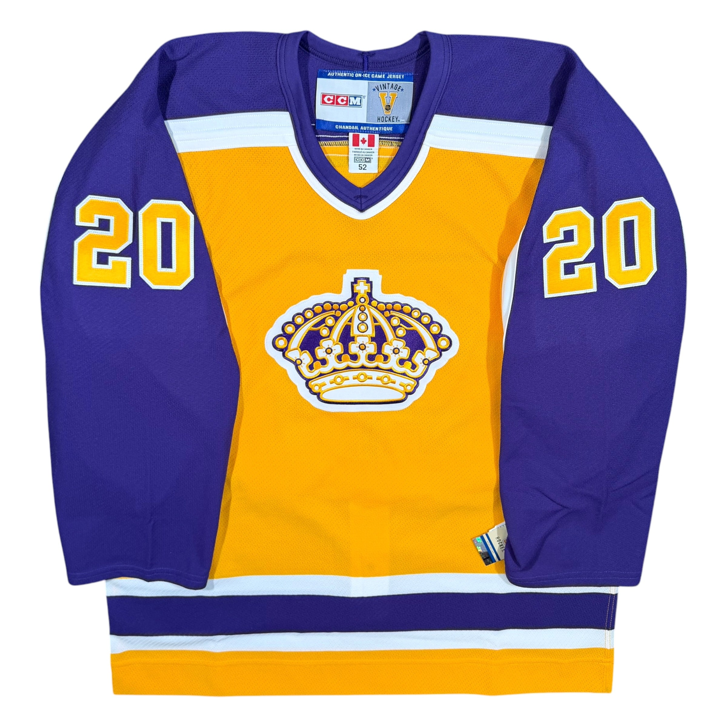 Luc Robitaille Los Angeles Kings Vintage CCM Authentic MIC NHL Jersey - 52
