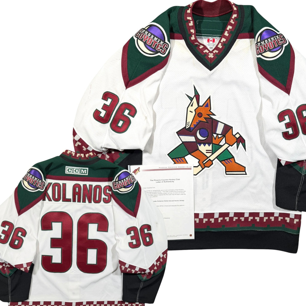 Krys Kolanos Phoenix Coyotes 2002/03 Game Issued CCM NHL Jersey COA