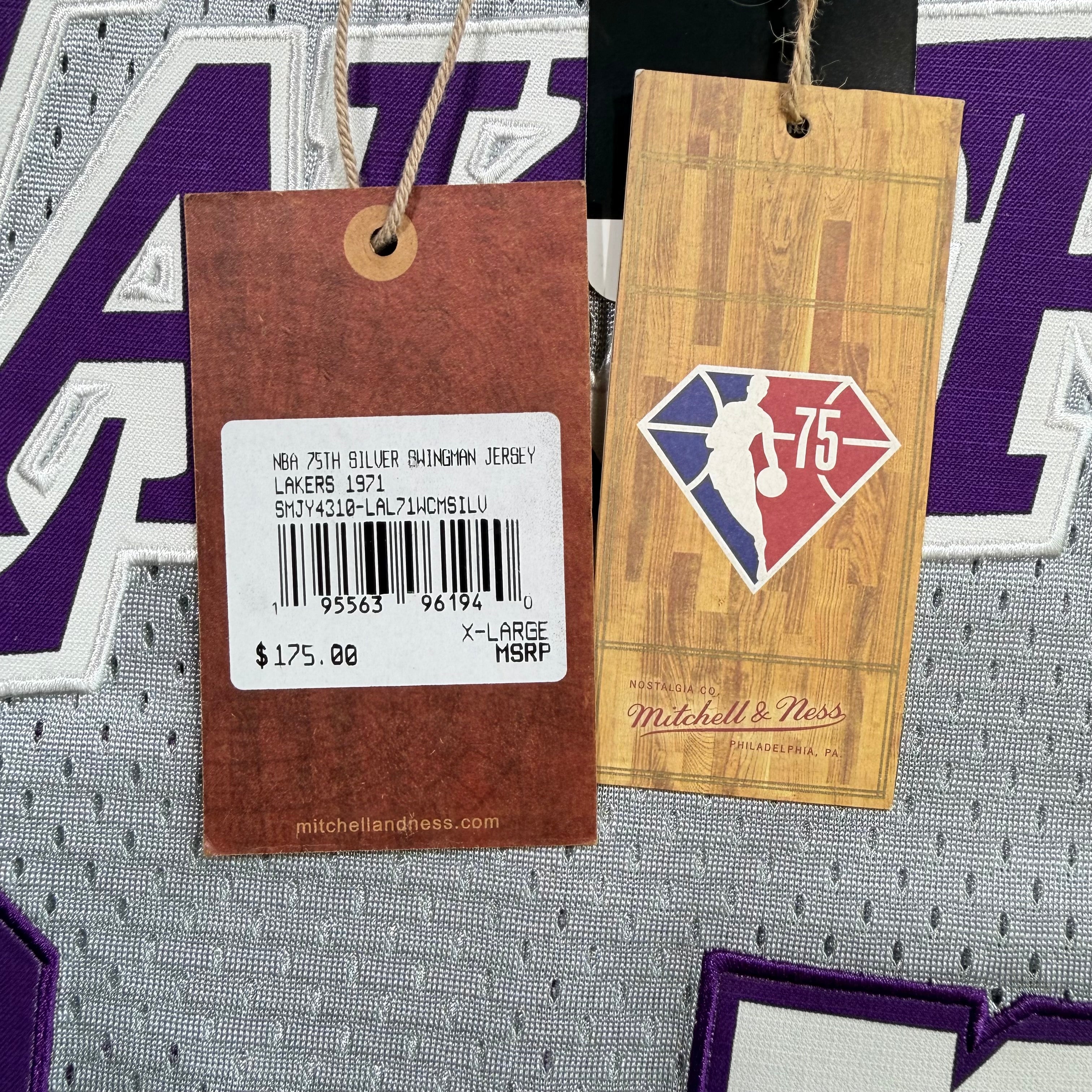 Wilt Chamberlain Los Angeles Lakers 75th Anniversary Mitchell & Ness NBA Jersey - XL