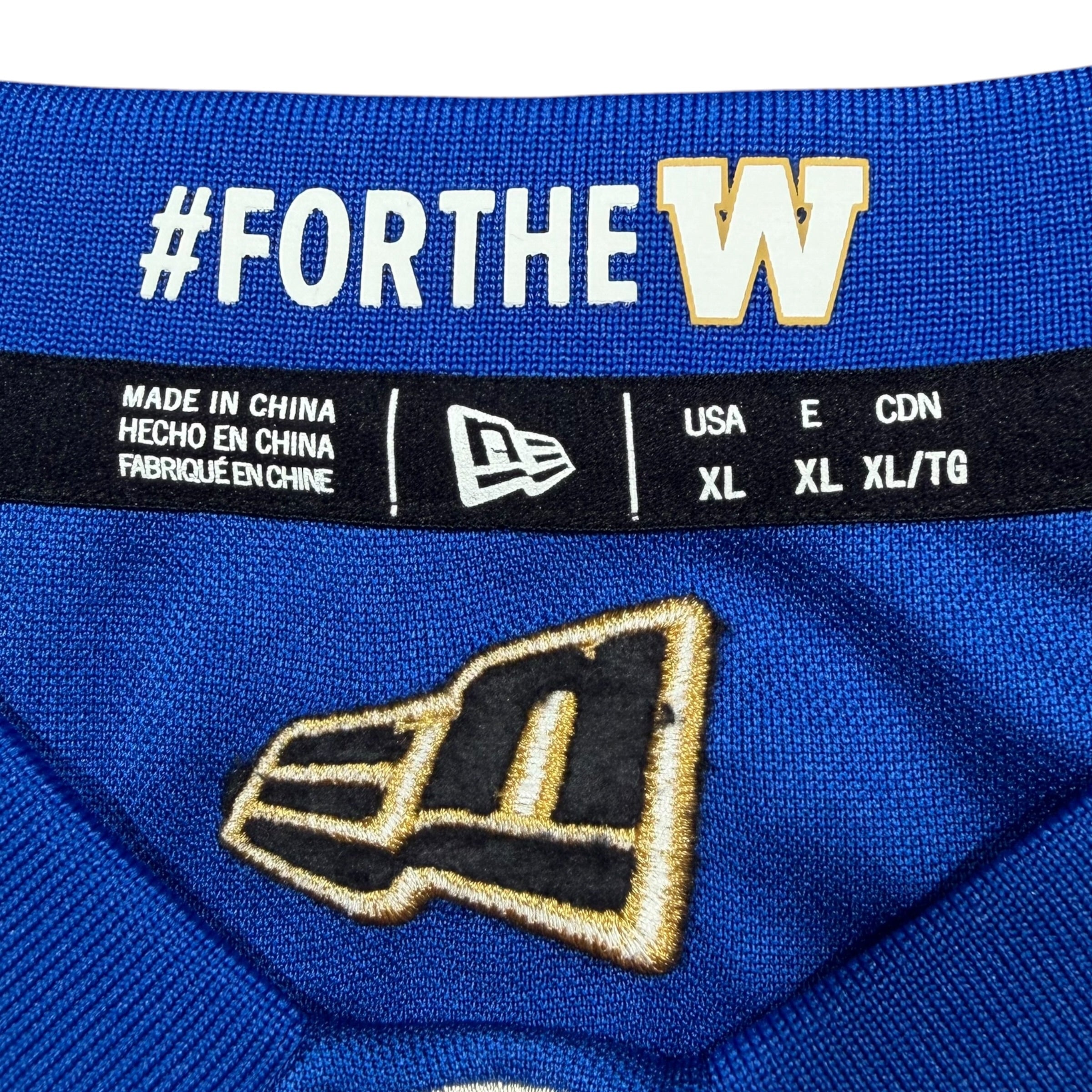 Zach Collaros Winnipeg Blue Bombers New Era CFL Football Jersey - XL