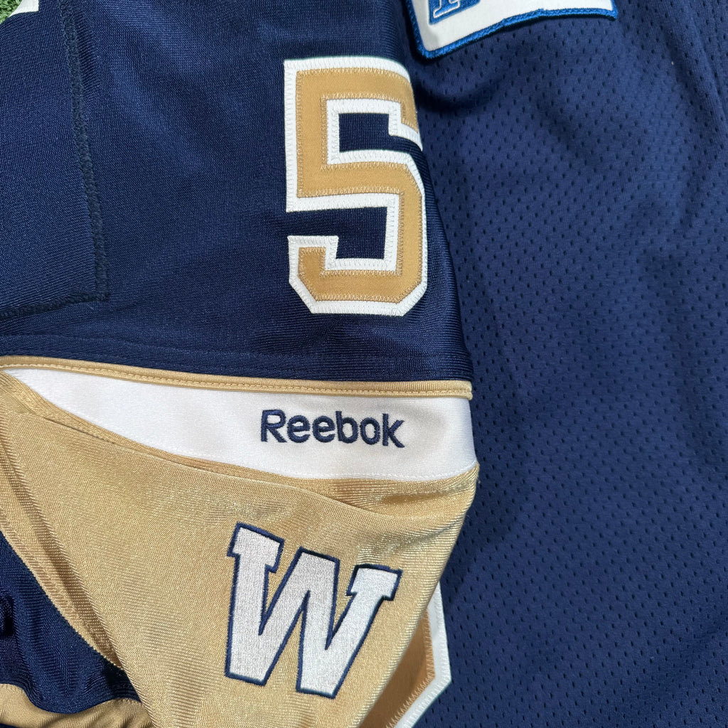 Drew Willy Winnipeg Blue Bombers Team Issued Signed Reebok CFL Jersey