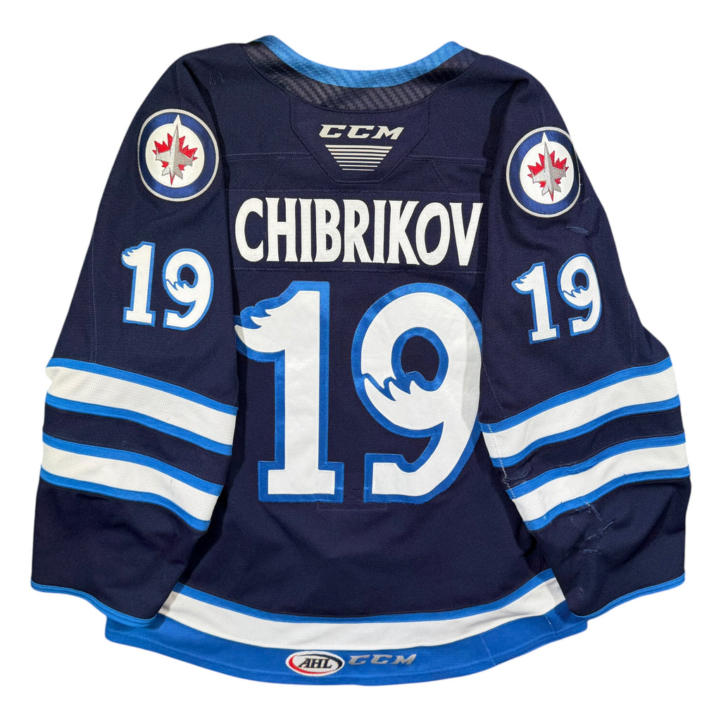 Nikita Chibrikov Manitoba Moose 2023/24 Game Worn CCM AHL Jersey COA