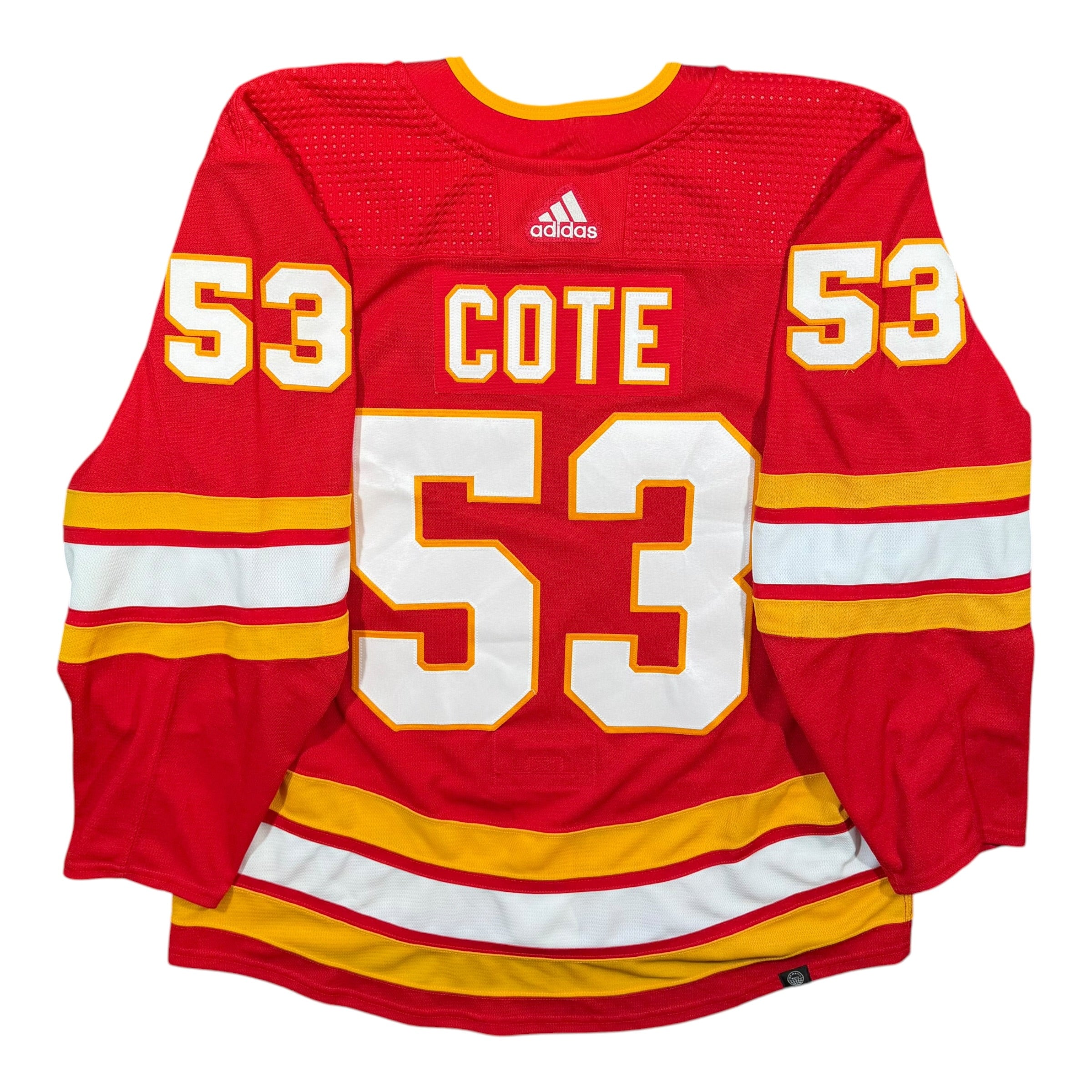Charles Cote Calgary Flames Team Issued Adidas MIC NHL Jersey - 58/3XL