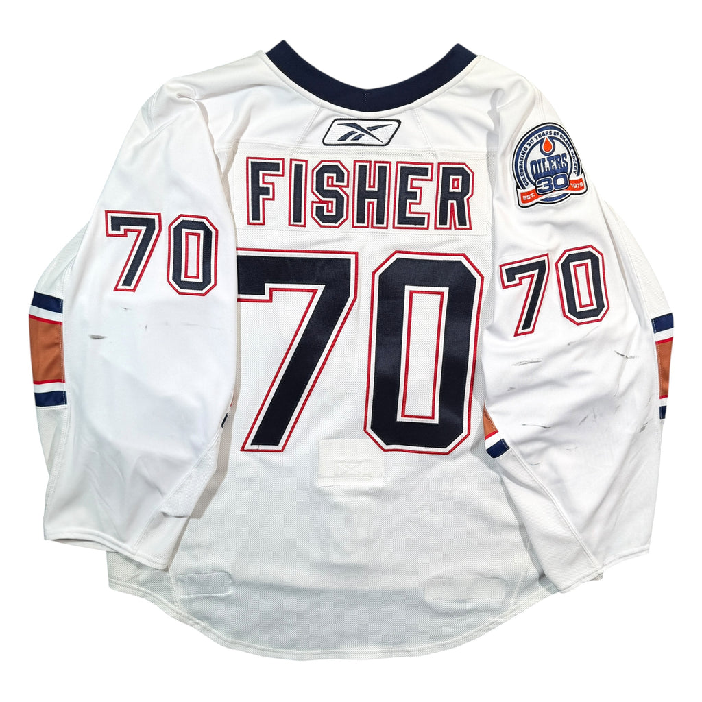 Glenn Fisher Edmonton Oilers 2008/09 Pre Season Game Worn Reebok NHL Jersey
