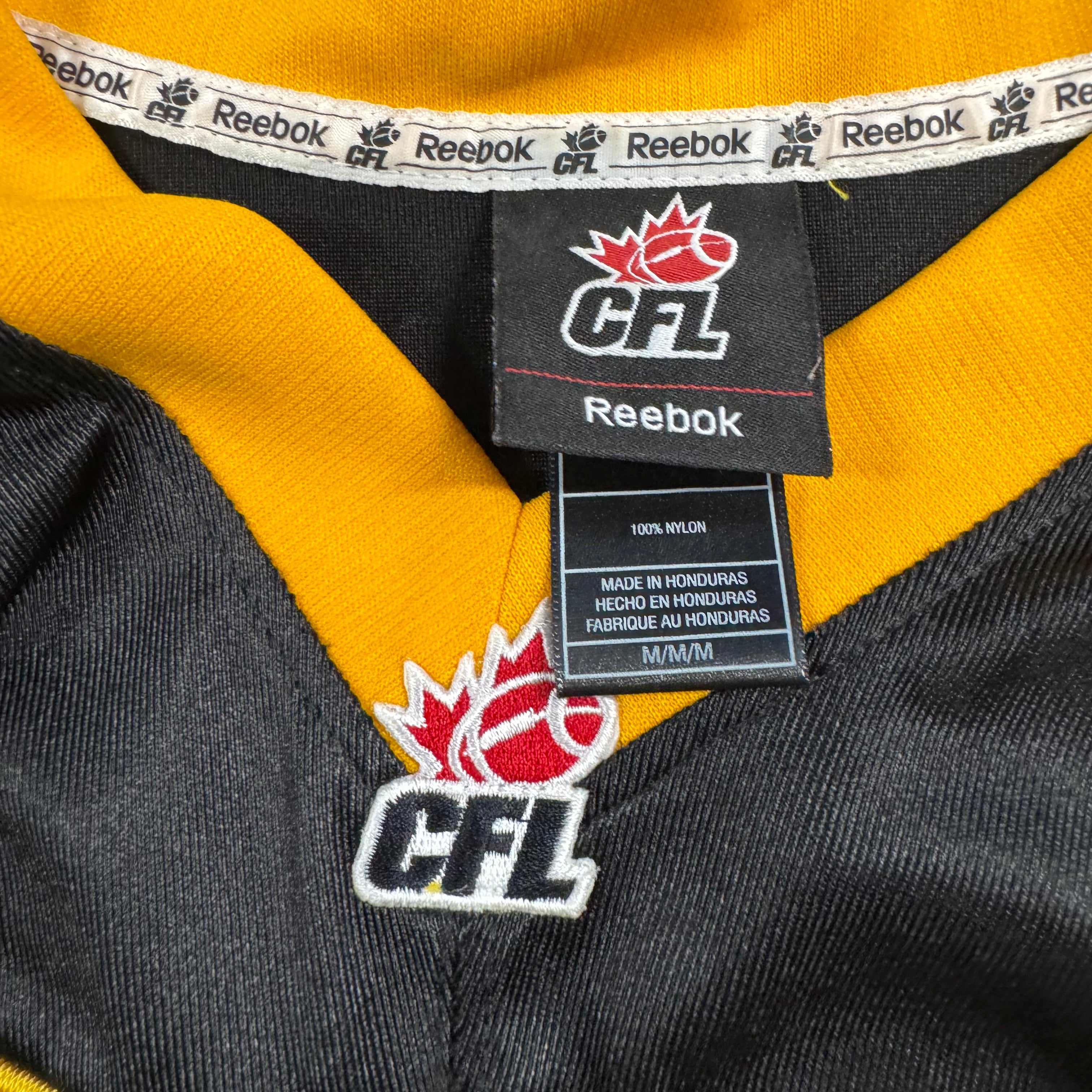 Jamall Johnson Hamilton Tiger-Cats Vintage Reebok CFL Jersey Size Medium