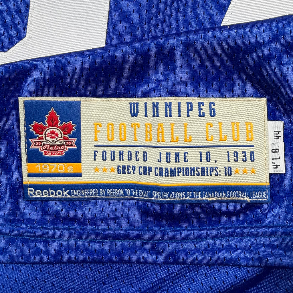 Doug Brown Winnipeg Blue Bombers 70’s Retro Team Issued CFL Jersey