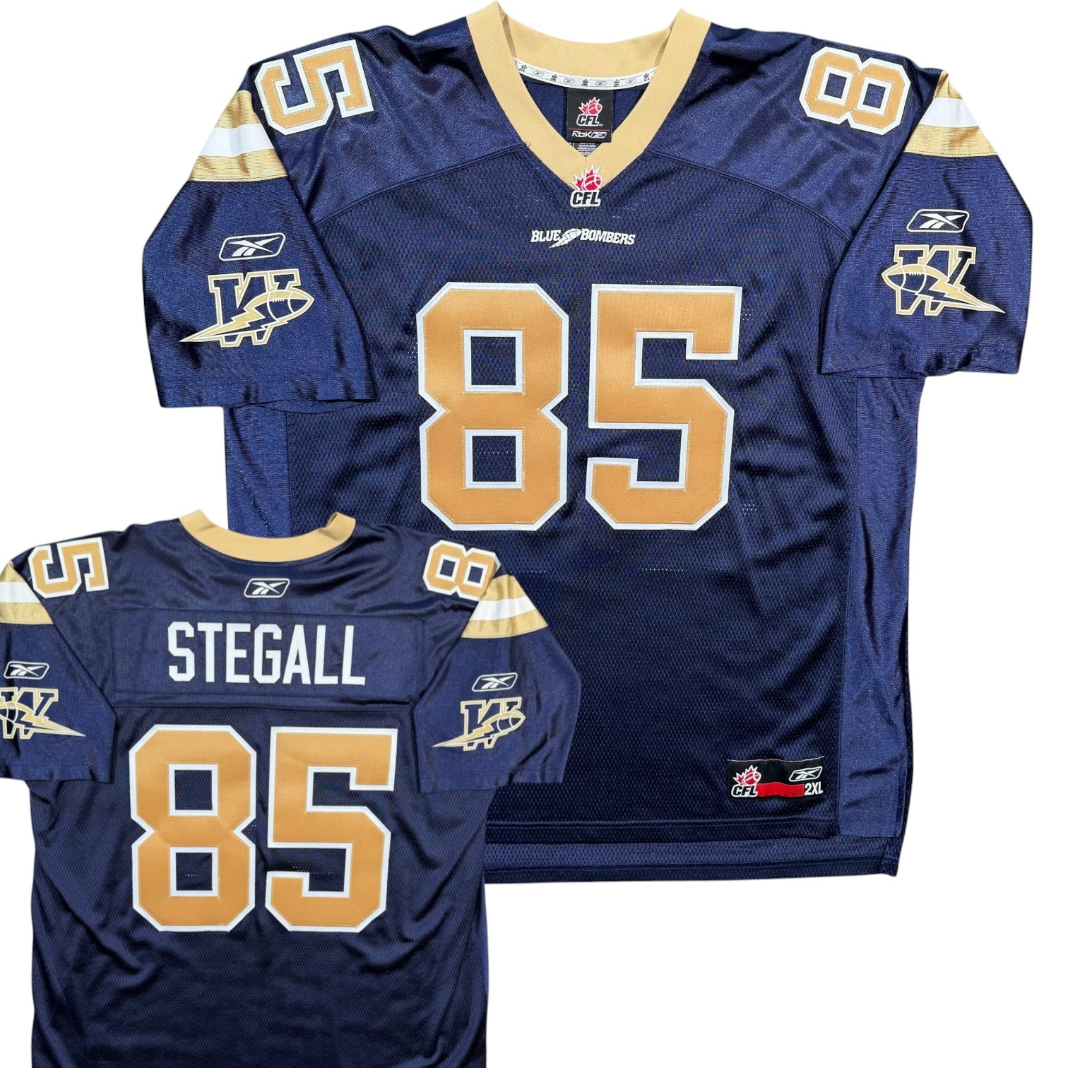Milt Stegall Winnipeg Blue Bombers Vintage Reebok CFL Jersey - XXL