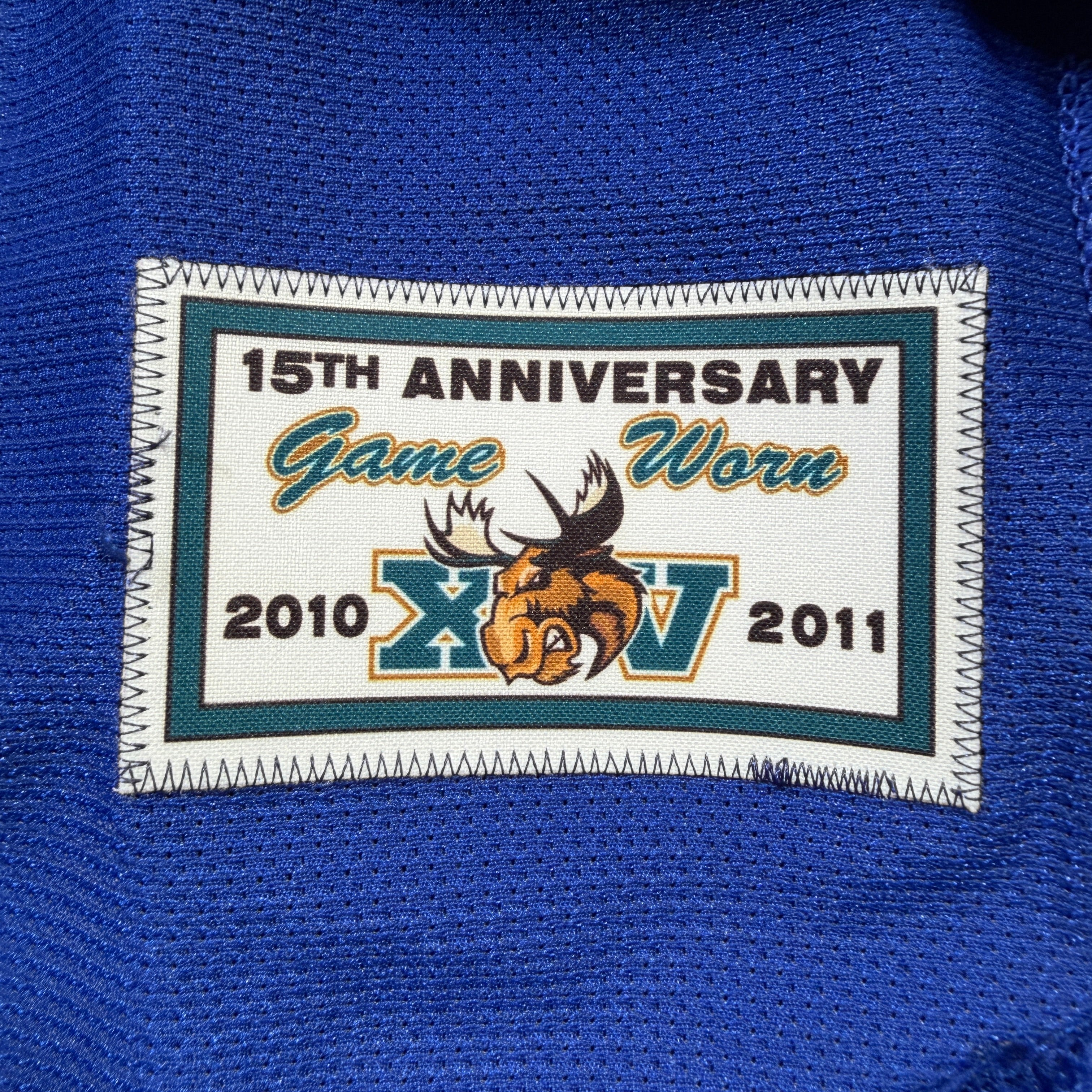 David Shantz Manitoba Moose 2010/11 Team Issued 15th Anniversary AHL Jersey - 58G