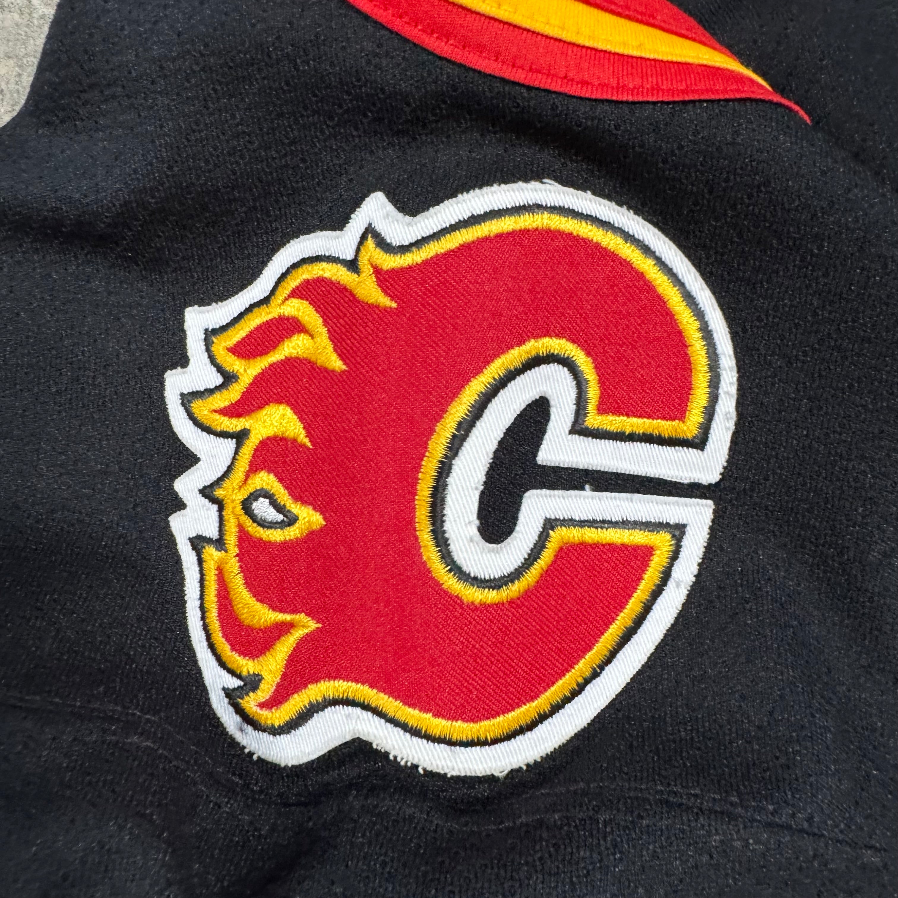 Calgary Flames Vintage CCM Blasty Horse NHL Hockey Jersey Size Small