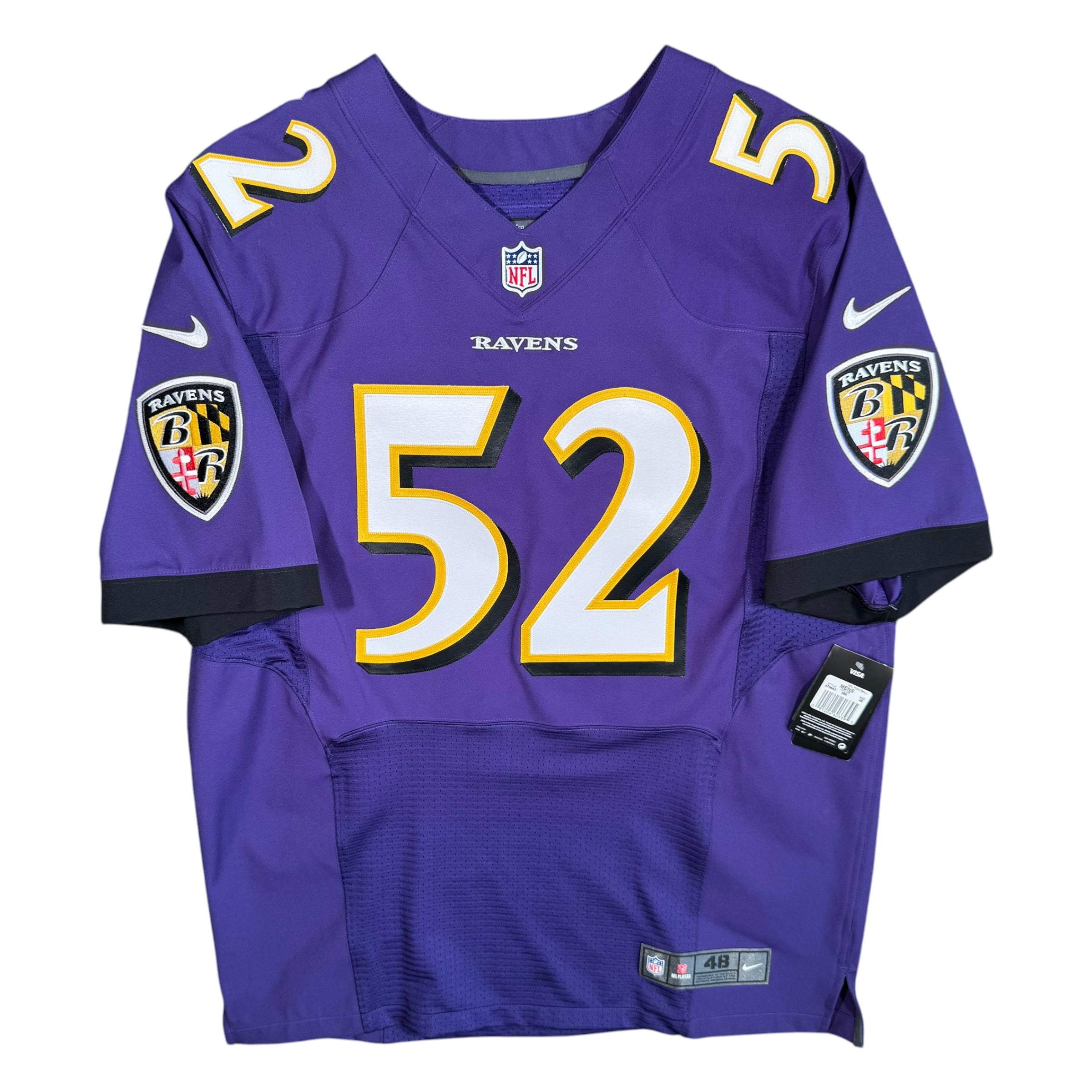 Ray Lewis Baltimore Ravens Nike Elite Authentic NFL Jersey - 48/XL