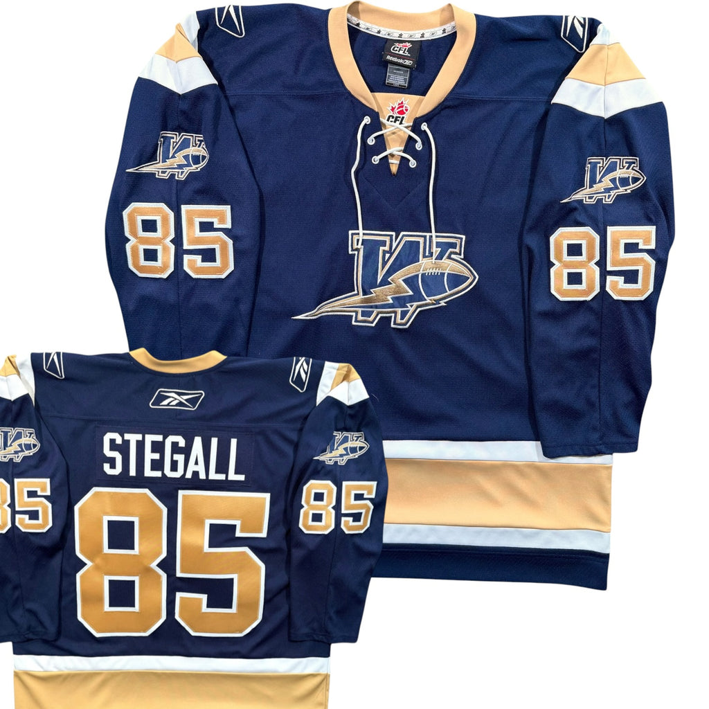 Milt Stegall Winnipeg Blue Bombers Vintage Hockey Reebok CFL Jersey - Large