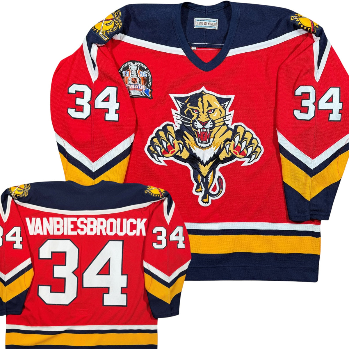 John Vanbiesbrouck Florida Panthers 1996 Stanley Cup Authentic CCM NHL Jersey - 54/XXL