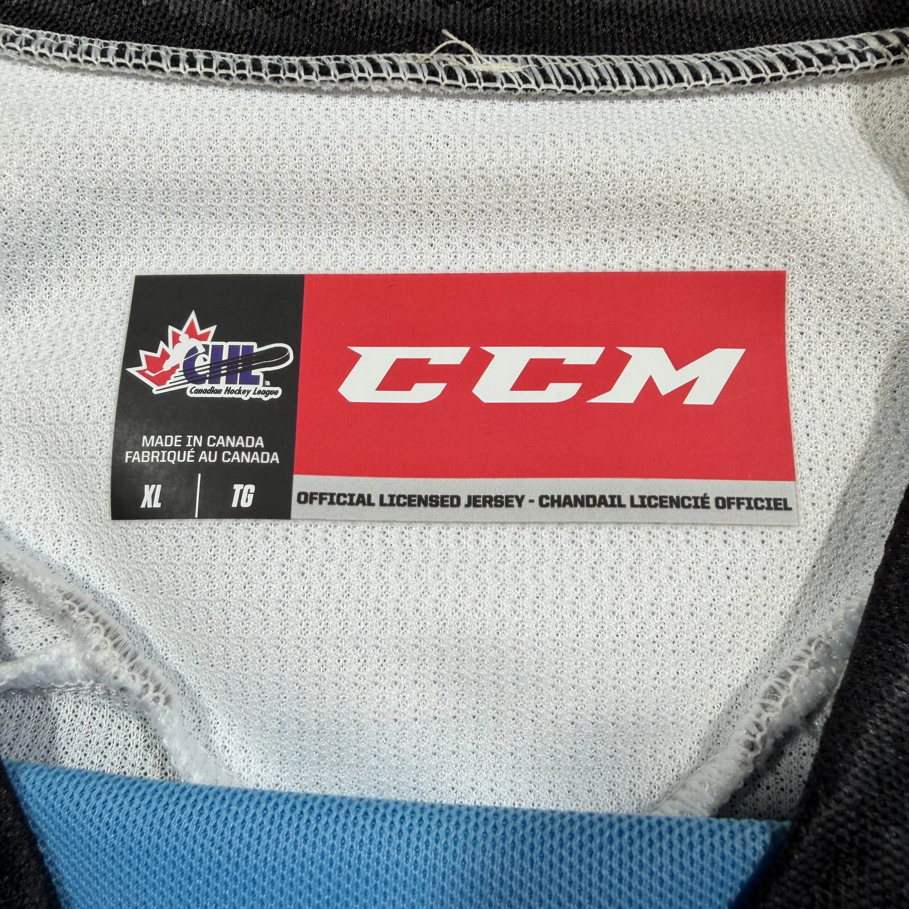 Gage Alexander Winnipeg Ice Signed WHL CCM Jersey - XL
