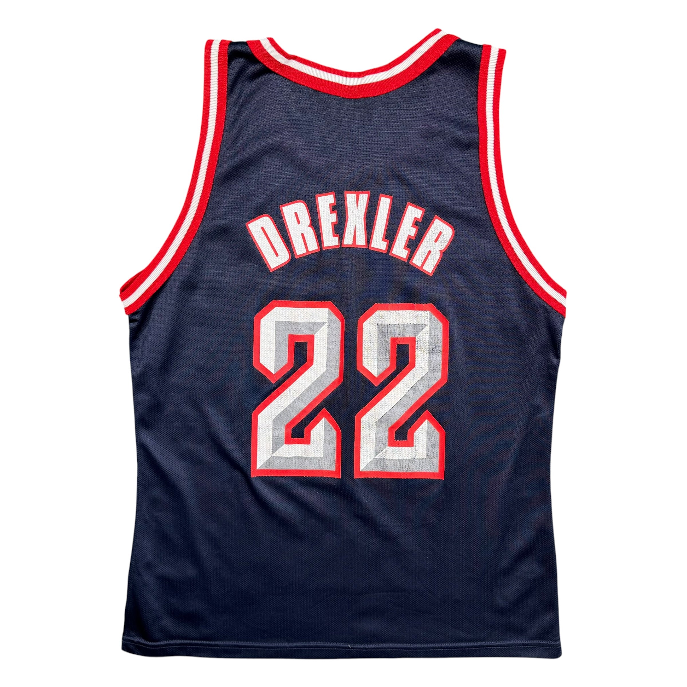 Clyde Drexler Houston Rockets Vintage Champion NBA Jersey - 44/Large