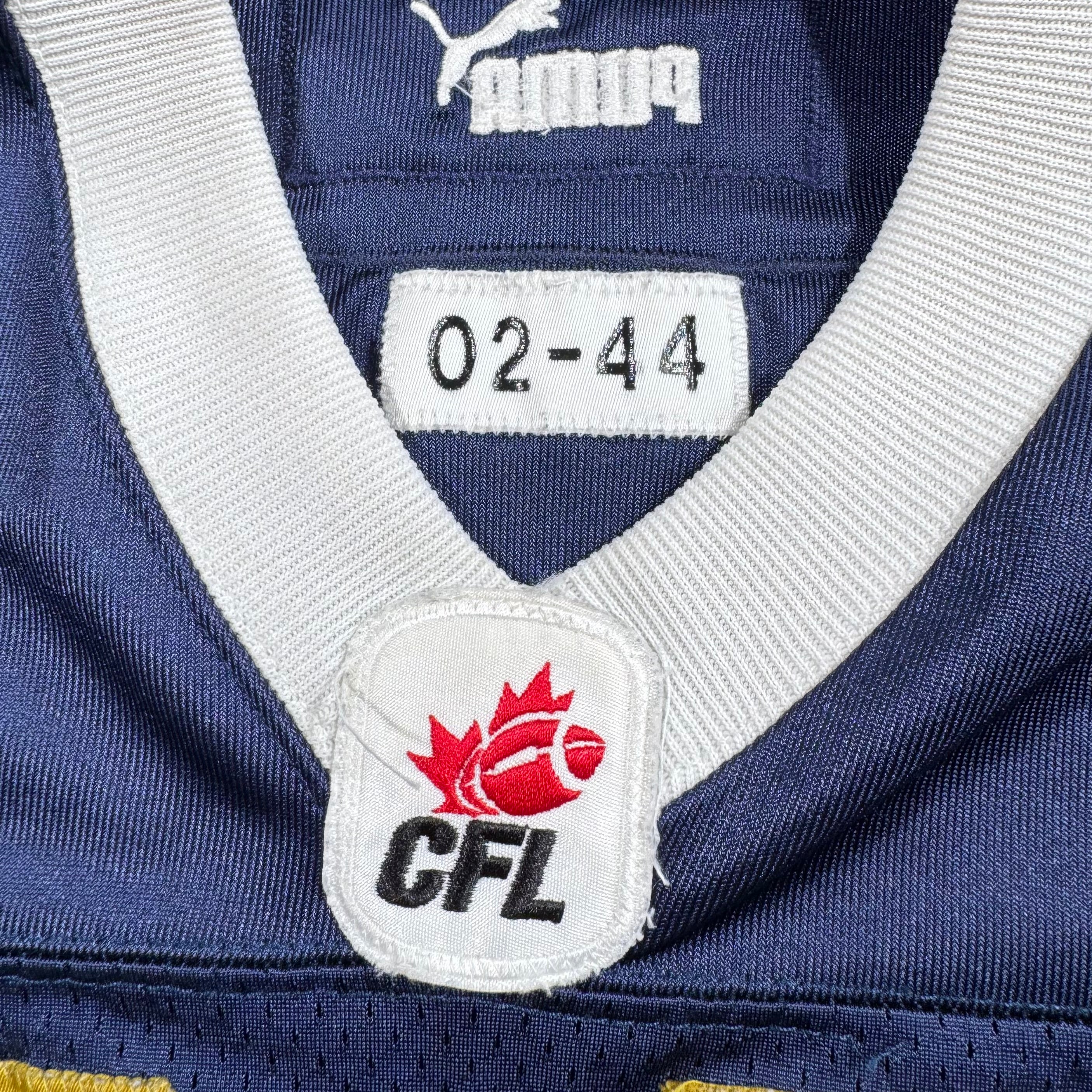 Reggie Jones Winnipeg Blue Bomber 2003 CFL Game Worn Reebok Jersey