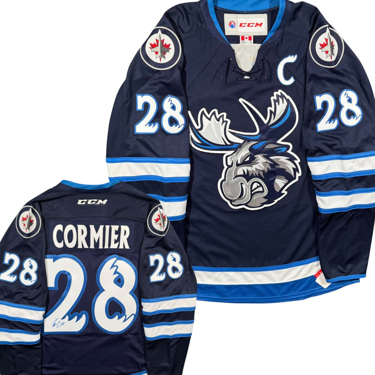 Patrice Cormier Manitoba Moose Signed CCM AHL Jersey - XL