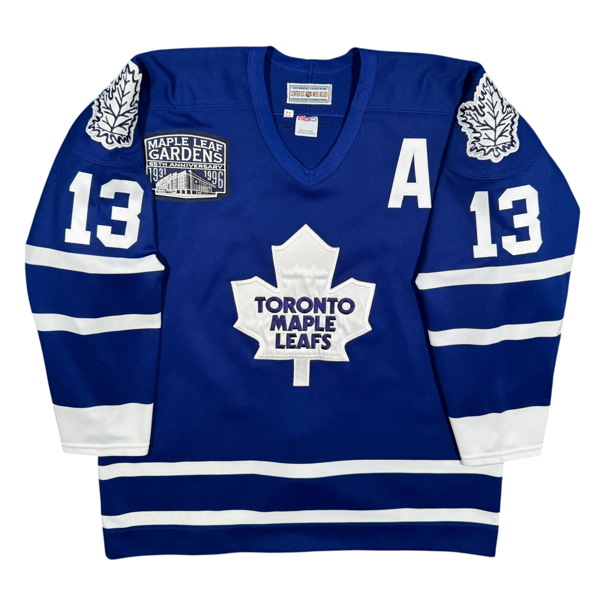 Mats Sundin Toronto Maple Leafs 1995-96 Vintage Authentic CCM NHL Jersey Size 52 XL