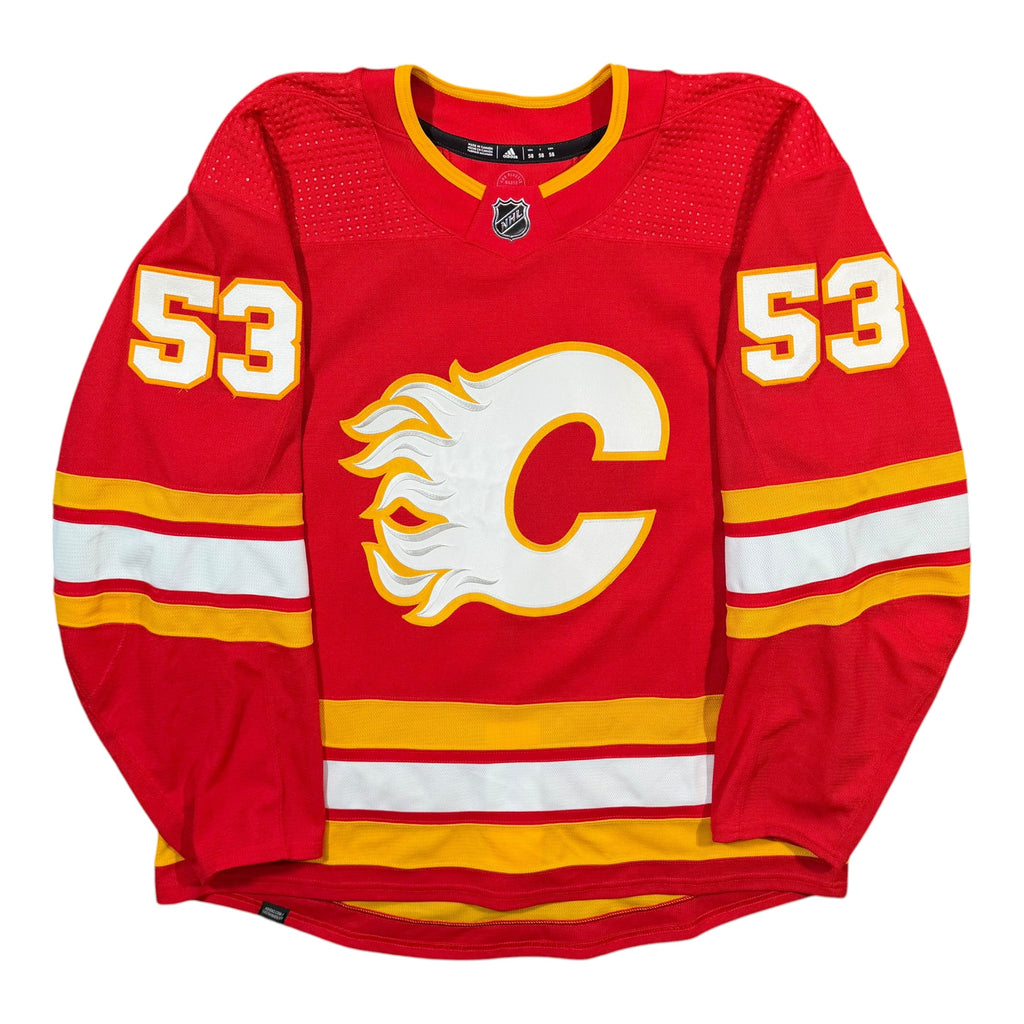 Charles Cote Calgary Flames Team Issued Adidas MIC NHL Jersey - 58/3XL