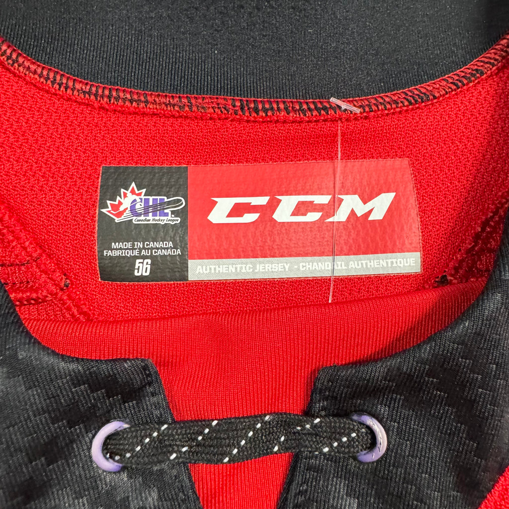 William Portokalis Owen Sound Attack 2021-22 Game Worn OHL CCM Hockey Jersey COA