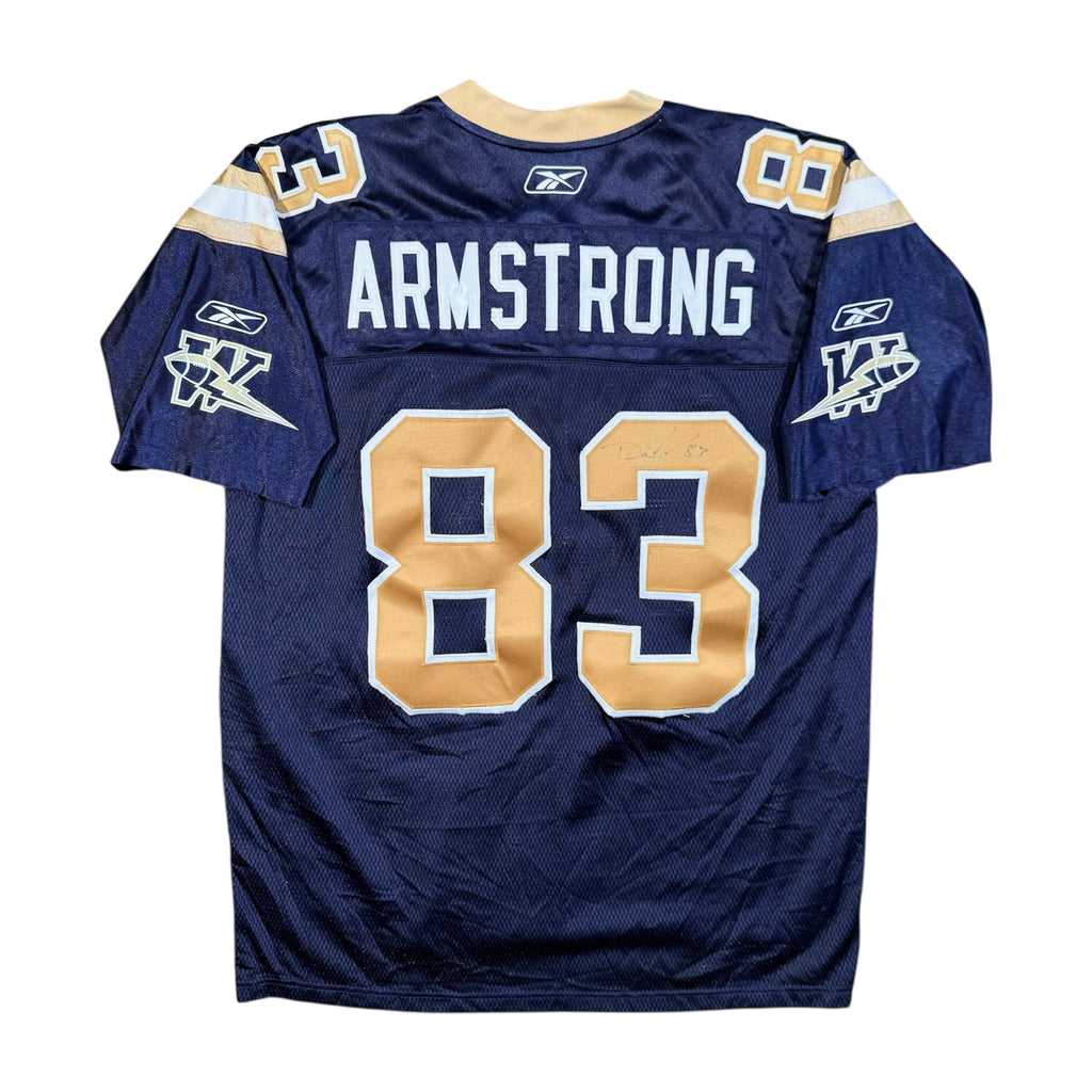 Derik Armstrong Winnipeg Blue Bombers Vintage Reebok CFL Jersey Size XL