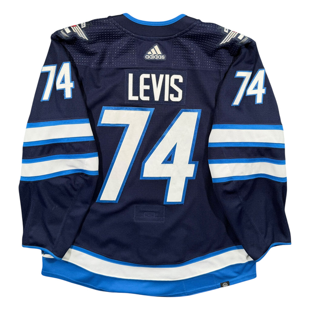 Connor Lewis Winnipeg Jets 2023/24 Game Worn Pre Season NHL Jersey COA