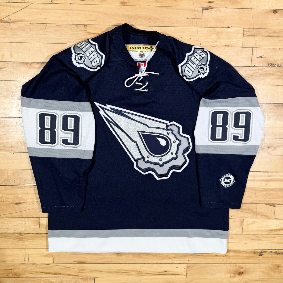 Mike Comrie Edmonton Oilers Vintage McFarlane Koho NHL Hockey Jersey Size Large