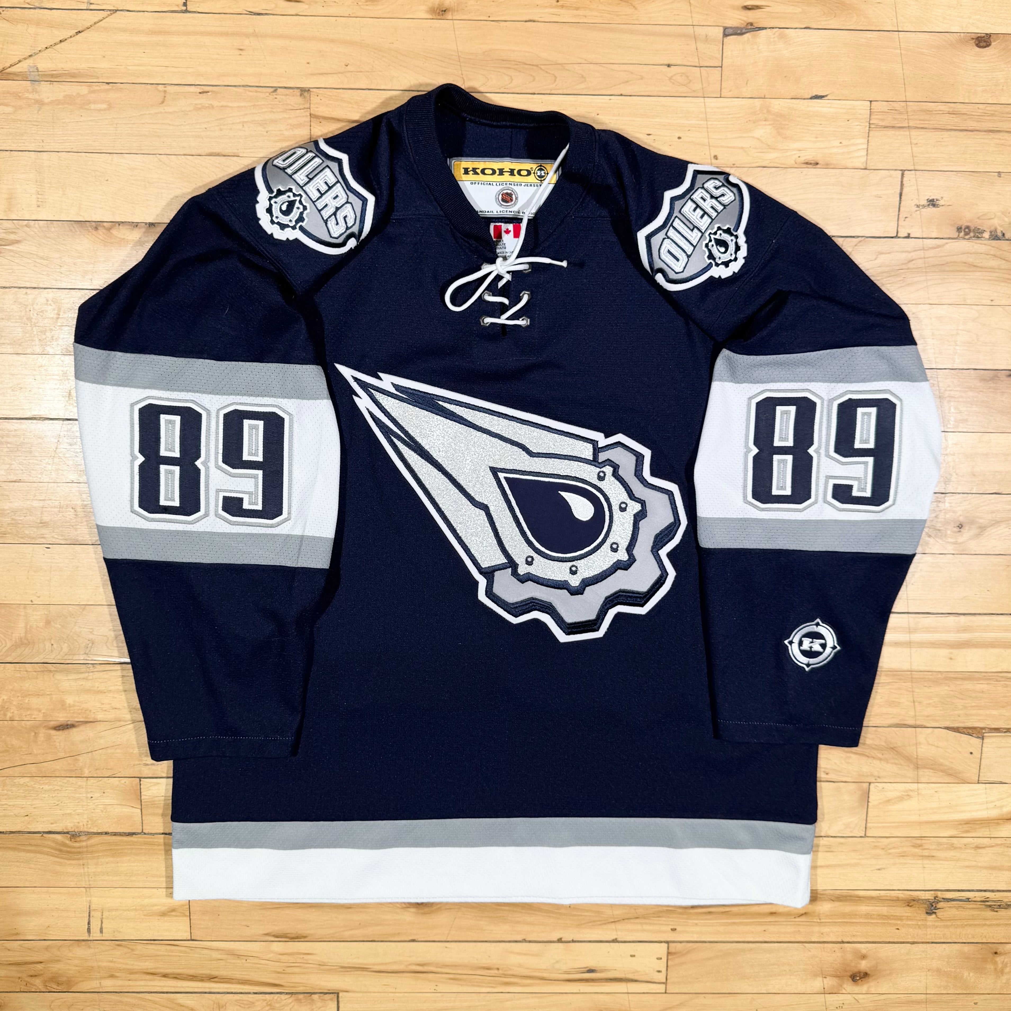 Mike Comrie Edmonton Oilers Vintage McFarlane Koho NHL Hockey Jersey Size Large