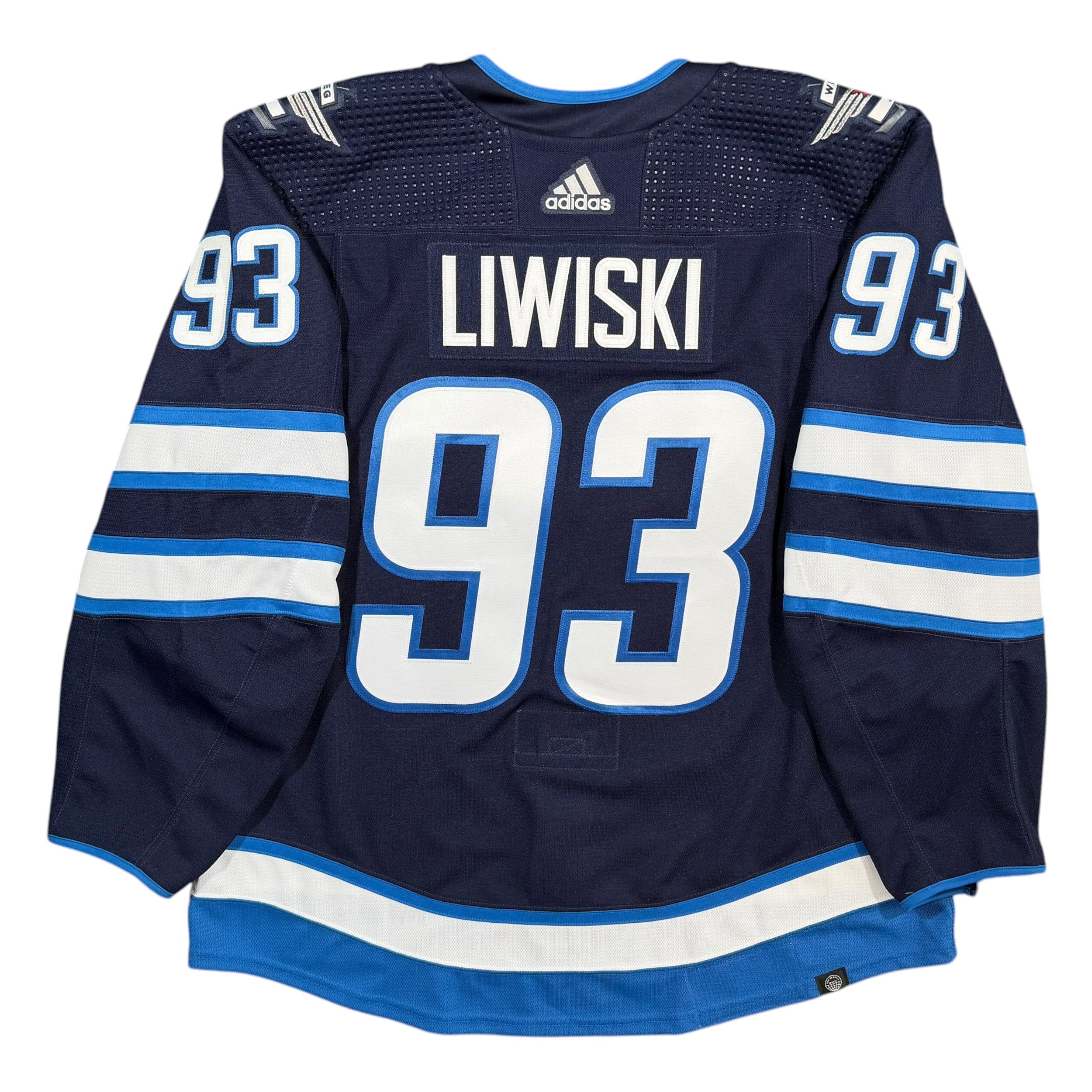 Mike Liwiski Winnipeg Jets 2023/24 Team Issued Adidas MIC NHL Jersey - 56/XXL