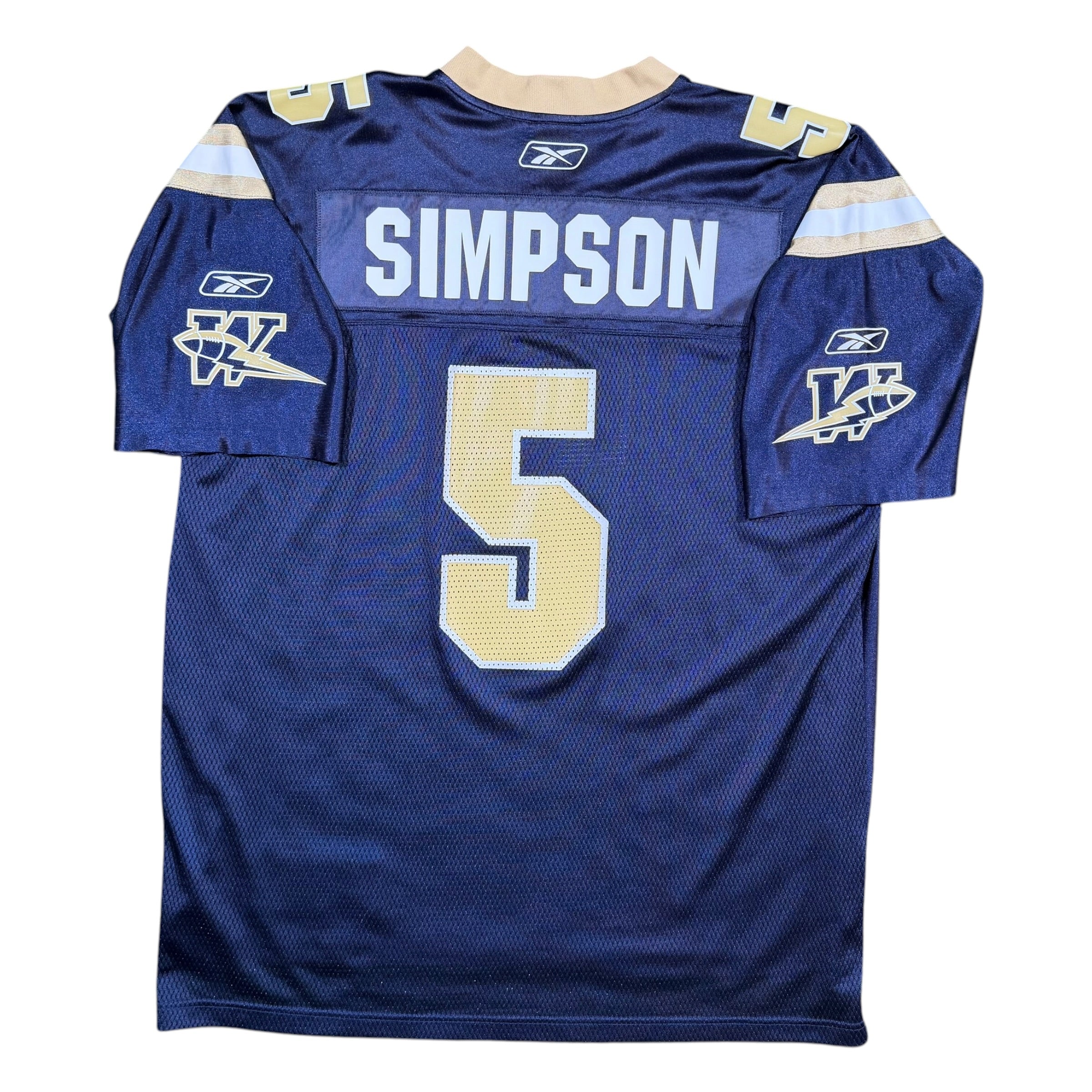 Barrin Simpson Winnipeg Blue Bombers Vintage Reebok CFL Jersey - XL