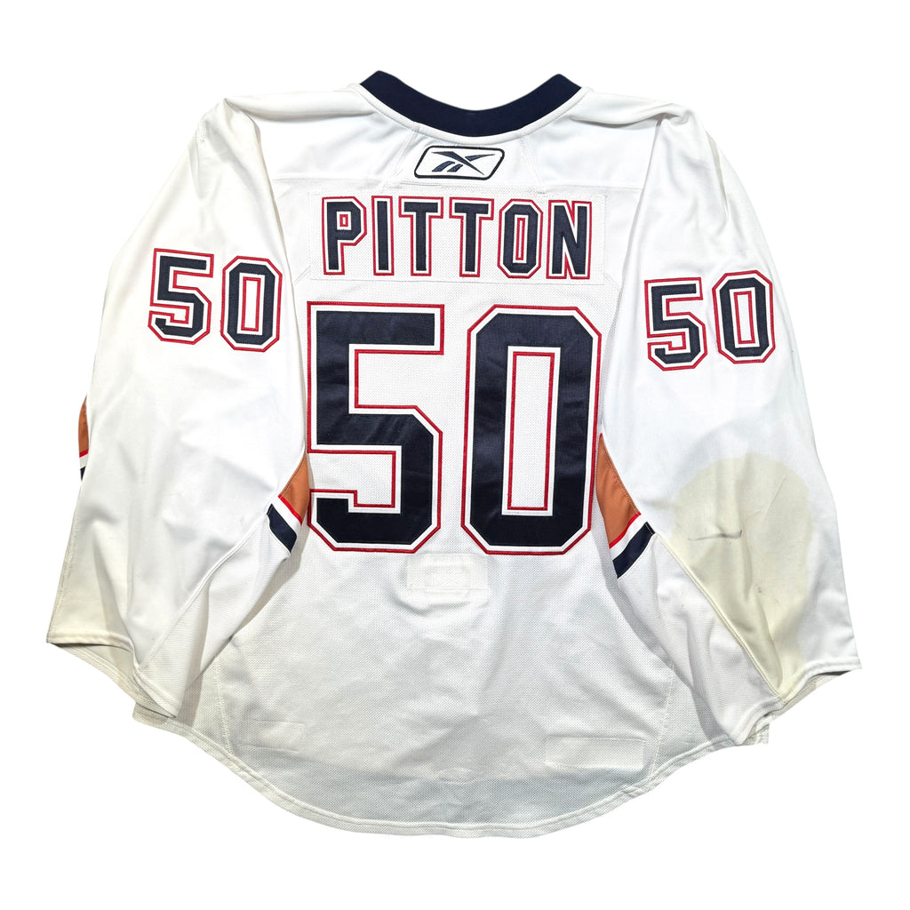 Bryan Pitton Edmonton Oilers Game Worn 2010/11 Reebok NHL Jersey - 58G